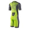Synergy Triathlon Tri Suit - Men's Elite Short Sleeve Trisuit Cycling Skinsuit (Neon Lime/Steel, XX-Large) view 4
