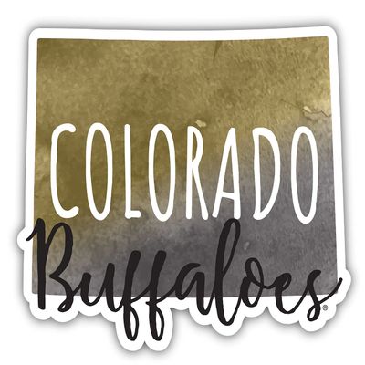 Colorado Buffaloes Watercolor State Die Cut Decal 2-Inch Officially Licensed Collegiate Product