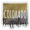 Colorado Buffaloes Watercolor State Die Cut Decal 2-Inch Officially Licensed Collegiate Product