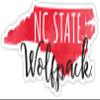 NC State Wolfpack Watercolor State Decorative Decal 4-Inch Officially Licensed Collegiate Product view 1