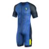 Synergy Triathlon Tri Suit - Men's Elite Short Sleeve Trisuit Cycling Skinsuit (Ocean/Neon Lime, X-Large) view 1
