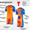Synergy Triathlon Tri Suit - Men's Elite Short Sleeve Trisuit Cycling Skinsuit (Ocean/Neon Lime, X-Large) view 3