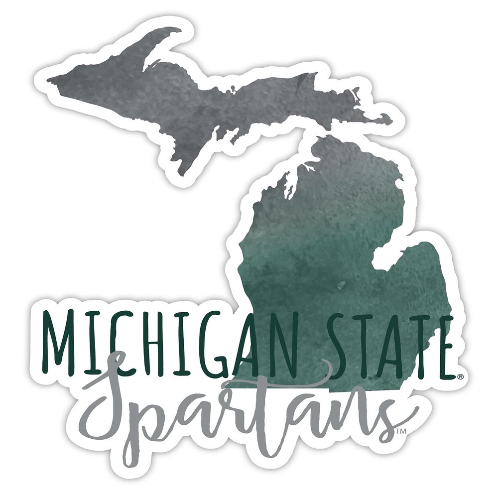 Michigan State Spartans Watercolor State Die Cut Decal 2-Inch Officially Licensed Collegiate Product