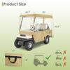 SHANTRA Golf Cart Enclosure, Golf Cart Cover for 2 Passengers with 4-Sided Transparent Windows, Portable & Universal Rain Cover with Carrying Bag - 54 x 41 x 53 inch, Waterproof view 2