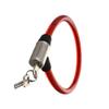 Yinpecly Bicycle Lock Cable 620mm Length Iron Bicycle Steel Door Lock Home Car Bicycle Shop Office Motorcycle Red 2PCS view 1