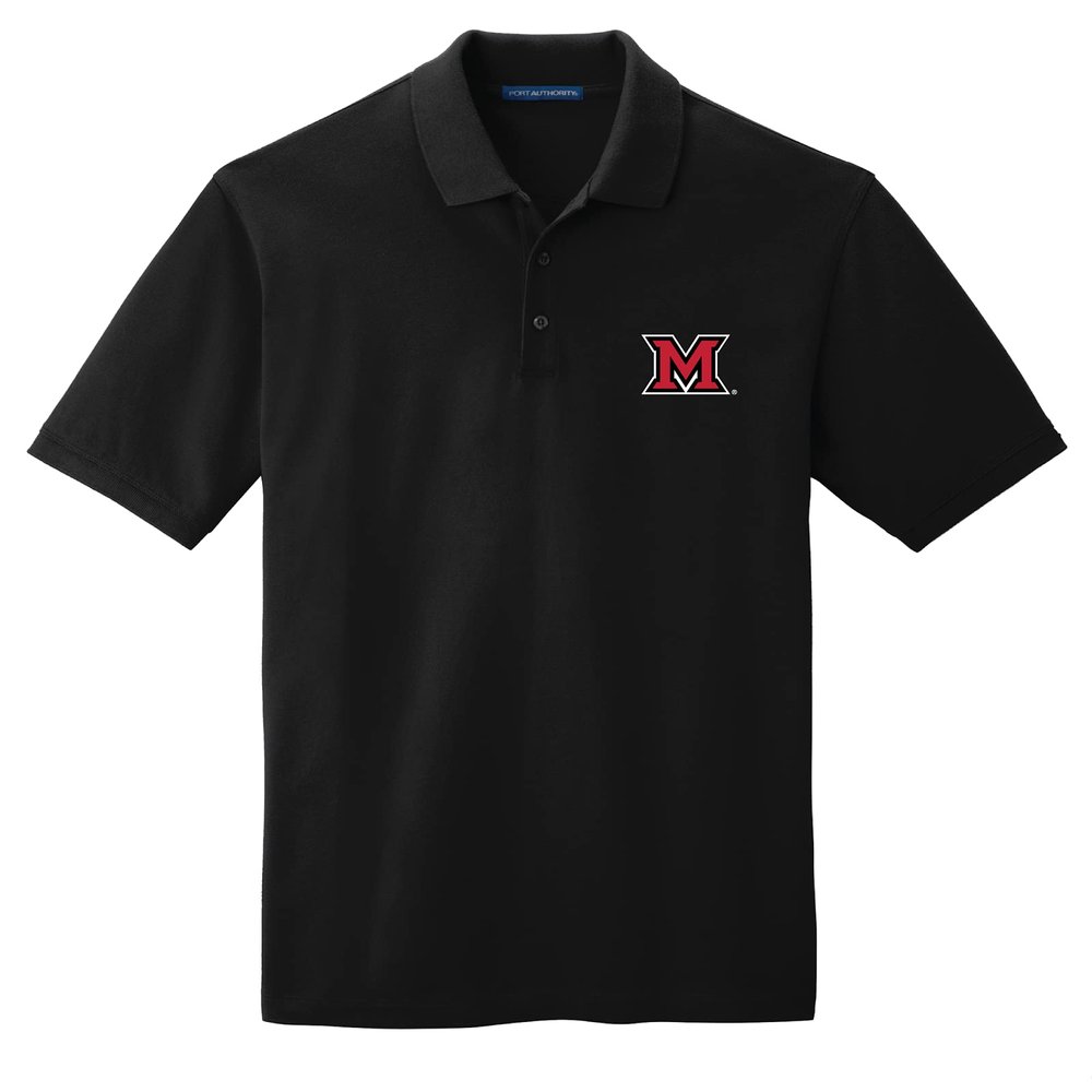 J2 Sport Miami University Redhawks Adult Polo Black