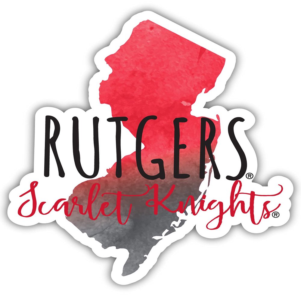 Rutgers Scarlet Knights Watercolor State Decorative Decal 2-Inch Officially Licensed Collegiate Product