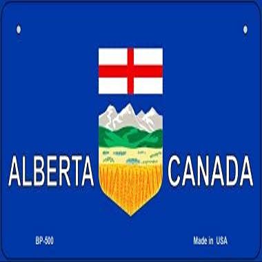 Alberta Canada Flag Novelty Metal Bicycle Plate BP-500