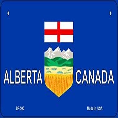 Alberta Canada Flag Novelty Metal Bicycle Plate BP-500