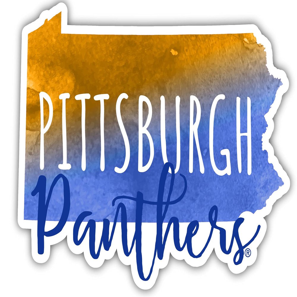 Pittsburgh Panthers Watercolor State Die Cut Decal 2-Inch Officially Licensed Collegiate Product