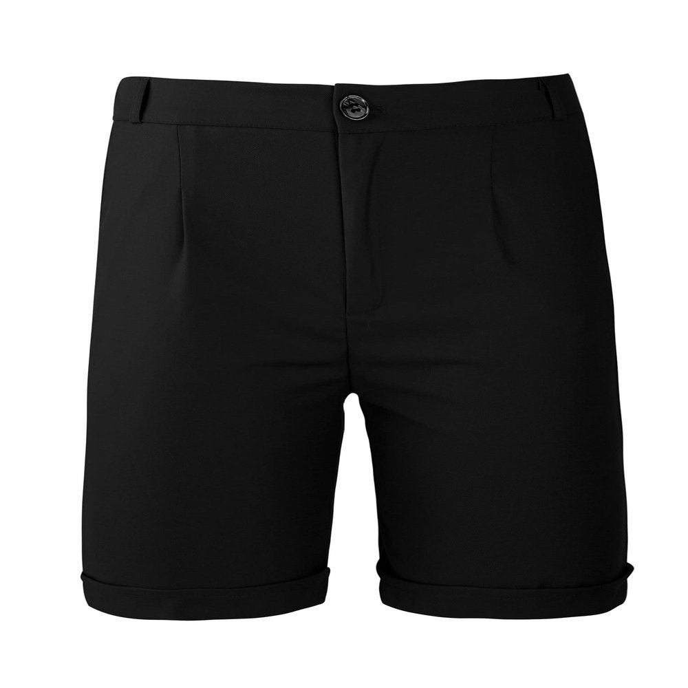 YONGHS Boys Flat Front Slacks Slim Fit Solid Dress Pants or Shorts Kids School Uniform Clothes Black Shorts 2-3 Years