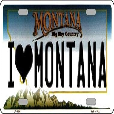 I Love Montana Novelty Metal Vanity License Plate Tag LP-11086