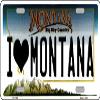 I Love Montana Novelty Metal Vanity License Plate Tag LP-11086 view 1