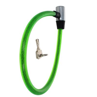 Yinpecly Bicycle Lock Cable 640mm Length Bicycle Steel Door Lock Home Car Bicycle Shop Office Motorcycle Green 1PCS