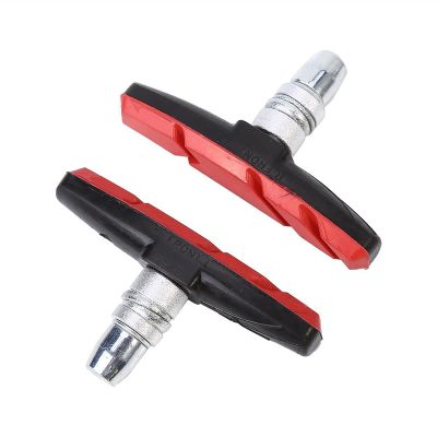 Bicycle Accessories 2pcs Bicycle Brake Mountain Bike Braking V-Brake Holder Rubber Blocks Silent Brake Pads Cycling Brake Sheet Bike Parts (Color : Red)