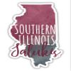 Southern Illinois Salukis Watercolor State Die Cut Decal 2-Inch Officially Licensed Collegiate Product view 1