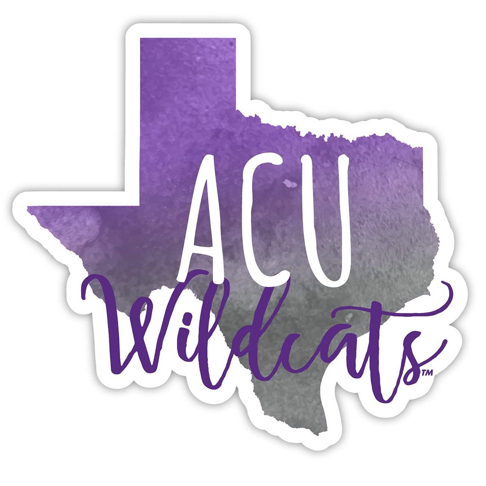 Abilene Christian University Watercolor State Decorative Decal 4-Inch Officially Licensed Collegiate Product