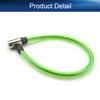 Yinpecly Bicycle Lock Cable 620mm Length Iron Bicycle Steel Door Lock Home Car Bicycle Shop Office Motorcycle Green 1PCS view 4