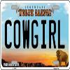 Cowgirl North Dakota Novelty Metal Vanity License Plate Tag LP-10735 view 1