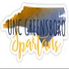 North Carolina Greensboro Spartans Watercolor State Die Cut Decal 4-Inch Officially Licensed Collegiate Product view 1
