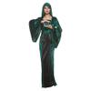 EraSpooky Women Sorceress Dress Hooded Halloween Witch Costume Medieval Renaissance Retro Gown view 3