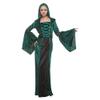 EraSpooky Women Sorceress Dress Hooded Halloween Witch Costume Medieval Renaissance Retro Gown view 4