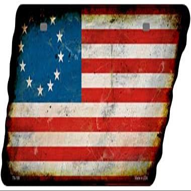 Betsy Ross American Flag Novelty Rusty Effect Metal Tennessee License Plate Tag TN-189