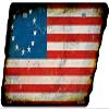 Betsy Ross American Flag Novelty Rusty Effect Metal Tennessee License Plate Tag TN-189 view 1
