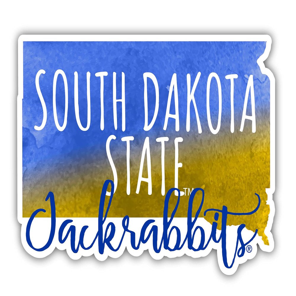 South Dakota State Jackrabbits Watercolor State Die Cut Decal 4-Inch Officially Licensed Collegiate Product