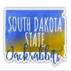 South Dakota State Jackrabbits Watercolor State Die Cut Decal 4-Inch Officially Licensed Collegiate Product view 1