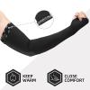 ROCKBROS Arm Warmers Thermal Arm Sleeves with Thumb Holes for Men Women Winter Sleeves to Cover Arms for Cycling Golf Running Marathon view 2