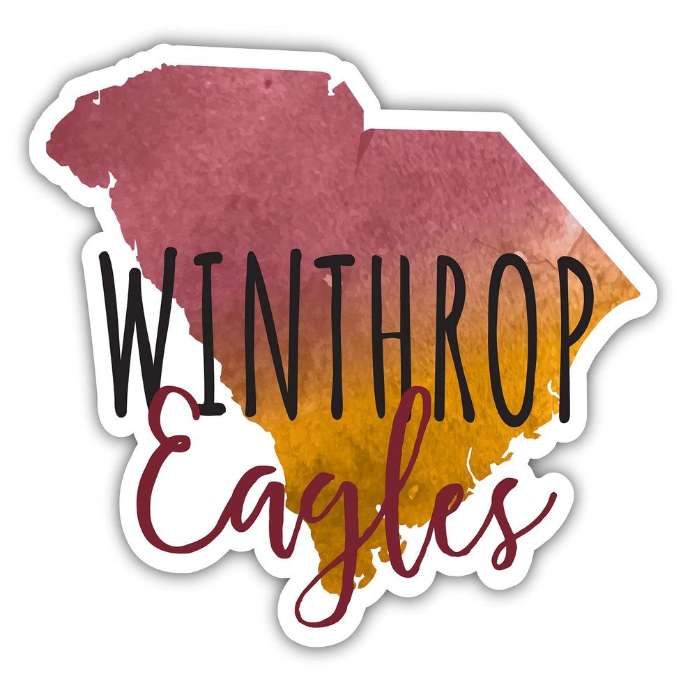 Winthrop University Watercolor State Die Cut Decal 2-Inch Officially Licensed Collegiate Product