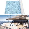 6mm Thickness Teak Deck Teak Decking Sheet, EVA Synthetic Boat Teak Sheet Foam Boat Flooring Anti Slip Carpet with Backing Adhesive, 94.5" x 35.4" x 0.24'' (Blue & White Camouflage) view 1