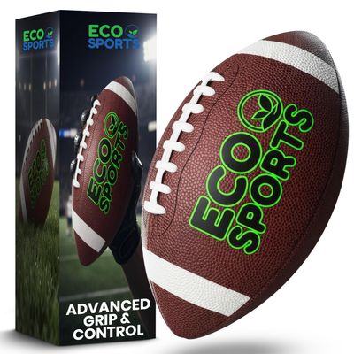 Eco Sports American Football Size 6 Football  Textured TPU Leather Grip Durable Training Ball for Youth Players Kids Games Practice