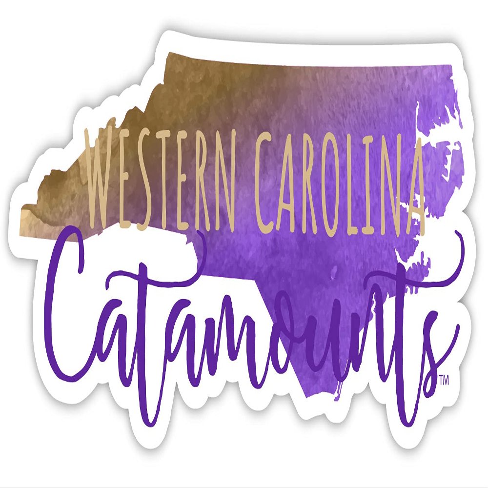 Western Carolina University Watercolor State Die Cut Decal 2-Inch Officially Licensed Collegiate Product