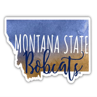 Montana State Bobcats Watercolor State Die Cut Decal 4-Inch Officially Licensed Collegiate Product