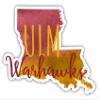 University of Louisiana Monroe Watercolor State Die Cut Decal 4-Inch Officially Licensed Collegiate Product view 1