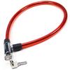 Yinpecly Bicycle Lock Cable 620mm Length Iron Bicycle Steel Door Lock Home Car Bicycle Shop Office Motorcycle Red 1PCS view 1
