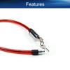 Yinpecly Bicycle Lock Cable 620mm Length Iron Bicycle Steel Door Lock Home Car Bicycle Shop Office Motorcycle Red 1PCS view 4