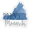 Old Dominion Monarchs Watercolor State Die Cut Decal 4-Inch Officially Licensed Collegiate Product view 1