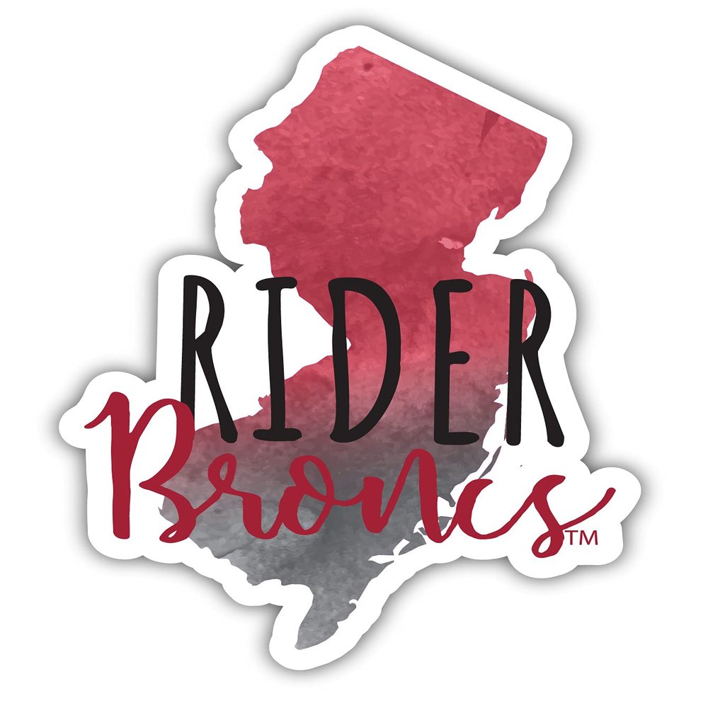 Rider University Broncs Watercolor State Die Cut Decal 2-Inch Officially Licensed Collegiate Product