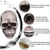 CosTribe Creepy Full Head Skull Mask with Moving Jaw Halloween Scary Latex Helmet for Cosplay Party Props. (White) view 3