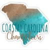 Coastal Carolina University Watercolor State Decorative Decal 2-Inch Officially Licensed Collegiate Product