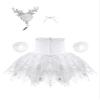 FEESHOW Kids Girls Sparkling Sequins Camisole Tutu Skirts Ballet Ballerina Dancewear Costumes Dress with Headwear White 3-4 Years view 2
