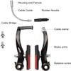 RUJOI Bike Brake Kit V Type, 110 mm V-Brake Caliper, 72 mm Bike Brake Pads Set, Aluminium Bicycle Brake Lever, F/R Brake Housing and Cable, Brakes V Type Replacement Set for MTB, Road Bike, BMX, E view 2