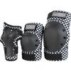 Dark Lightning Kids/Junior/Youth Knee Pads Elbow Pads Wrist Guards 3 in 1 Protective Gear, for Skateboard,Roller Skate,Inline,Cycling,MTB Bike,Scooter(Black Checker,L) view 1