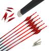 12pc Custom Length Carbon Arrows for 15-80 Lb Compound Bow ID 4.2mm .165" 22-32 Inch Spine 400 500 600 700 800 900 1000 Target Practice & Hunting Arrow Adult Youth Shooting view 2
