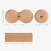 Navaris Cork Massage Roller Ball Set (3 Pieces) - Peanut Roller, Massage Ball, Mini Roller for Back and Muscles view 4
