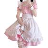 Ez-sofei Women's Maid Outfit Lolita Dress Cosplay Costume Plus Size (Pink, Medium) view 1