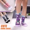 Color City Kids Non Slip Fuzzy Socks Toddlers Boys Girls with Grips Anti-Slip Cozy Fluffy Winter Warm Slipper Socks (6 Pairs Animal A, 4-7 Years) view 3